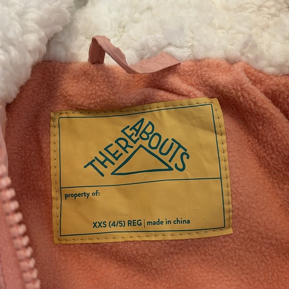 NWT Thereabouts Girls Pink Puffer Coat - Picture 6 of 6